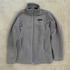 Columbia Light Gray Full-Zip Fleece Jacket